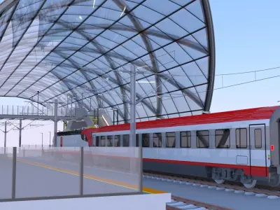 Railway stations collection 3D Model Pack