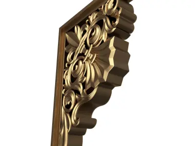 Bracket Carved Plaster Molding Decoration 03 Low-poly 3D model