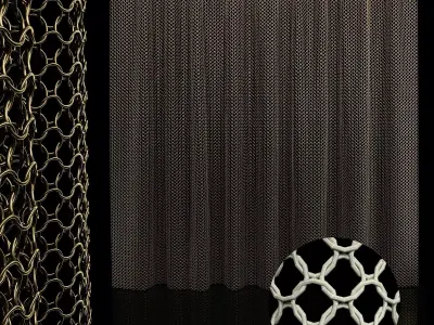 metal chain curtain 3D model
