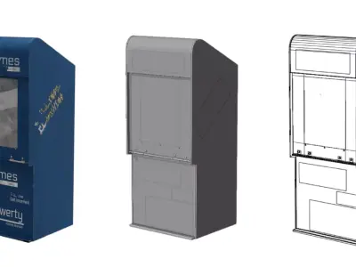 NewsStands Low-poly 3D model