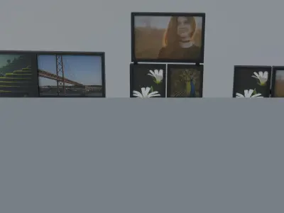 Collage Picture Frames Low-poly 3D model
