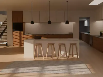 Interior Modern Kitchen 3D model