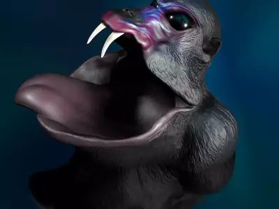 Monkey Fantasy with Tongue  Teeth  STL  3MF-  3D Print Model  3D print model