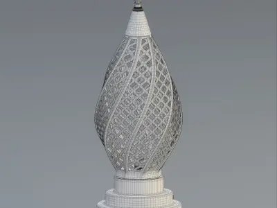 Moroccan Twisted Table Lamp 3D model