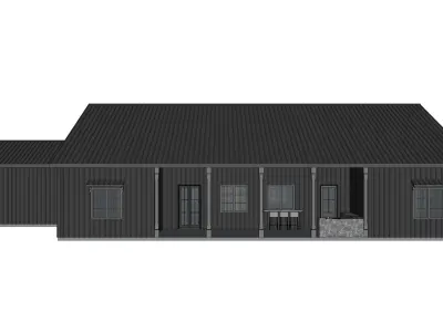 Barndominium House 030 Low-poly 3D model