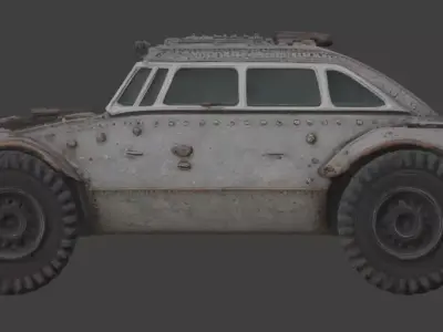 Wasteland Vehicle Collection 3D Model Low-poly 3D model