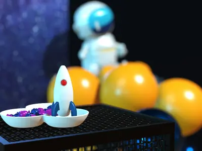 Birthday Decoration Set No-001 3D model