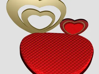 Heart Bed 3D model