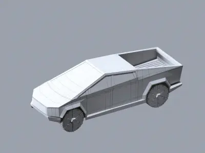 Cyber Truck Low-Poly Low-poly 3D model