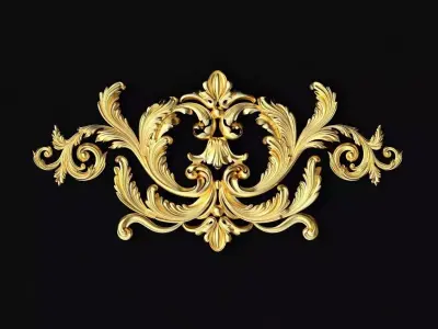 Central decor ornament for furniture 3D model 954