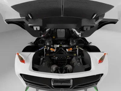 Koenigsegg Jesko 2020 Full Rigged Low-poly 3D model