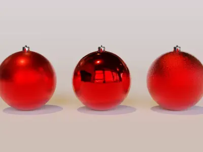 Bauble Set 3D model