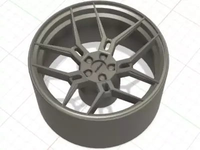 Giovanna Haleb Style Wheels with Tires and Brakes for 3D Print 3D print model