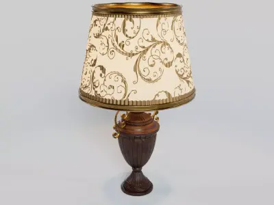 Vintage Table Lamp - Classic Baroque Style 3D model