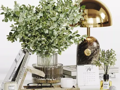 Decorative Set 033 Low-poly 3D model