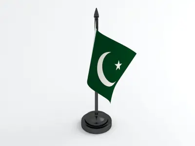 Table Flag Pakistan 3D model