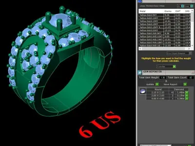 Luxury Men Rings Designs 6MR048 3D print model