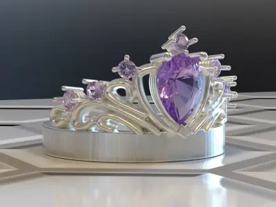 Princess Pear Ring  Women  Free 3D print model