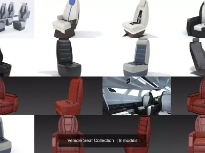 Vehicle Seat Collection  3D Model Pack