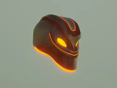 Helm3 helmet with glowing eyes Free 3D model