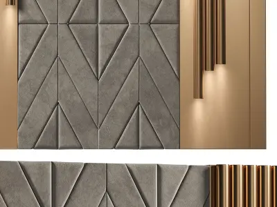 Panel checkered rug 3D model