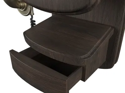 Vintage Wall Phone 3D model