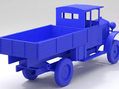 Old military truck Ursus A simple 3D print model