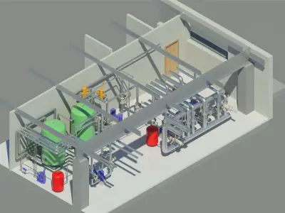 Cold Source of Airport Revit Model 3D model