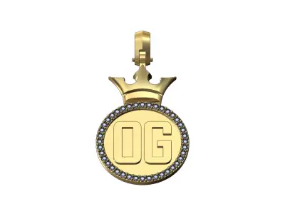 Crown OG diamond pendant 3D print model