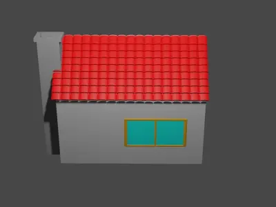 Domik house with roof Free 3D model