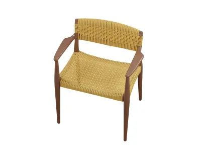 Wood chair 3D model