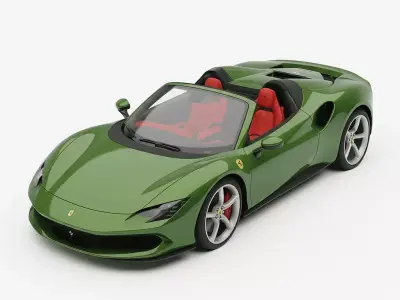 Ferrari 2025 12 Cilindri Spider Concept Low-poly 3D model