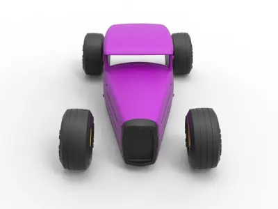 Shell and wheels for Hot rod Scale 1 to 24 3D print model