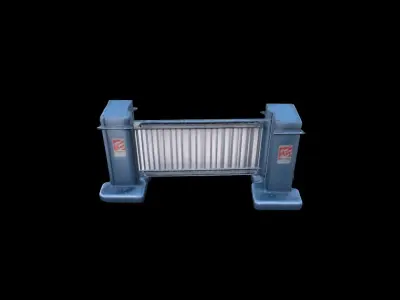 3d Model Metal Crowd Control Barrier 3D model