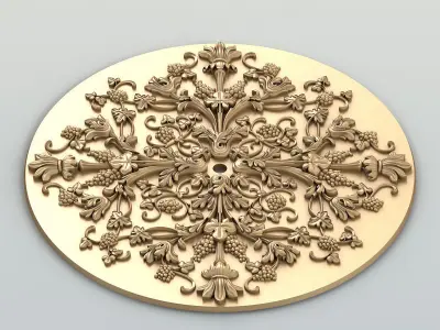 Round rosette 047 3D model