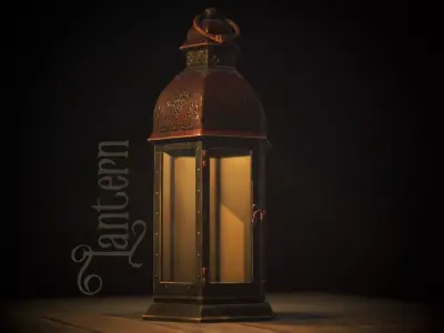 Christmas Lantern Low-poly 3D model