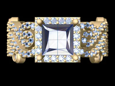 Luxury Classic Solitaire Ring Free 3D print model