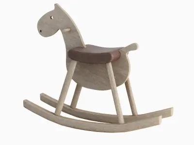 Wooden Rocking Horse 01 3D model