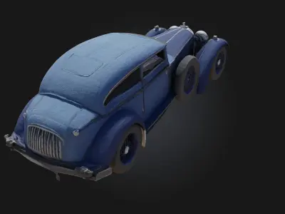 Classic Blue Elegance  Vintage Beauty in Timeless Blue 3D model