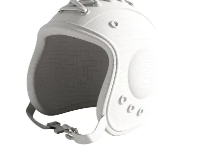 Leather helmet 4 3D model