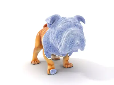 Charming Bulldog model pack Low-poly 3D model