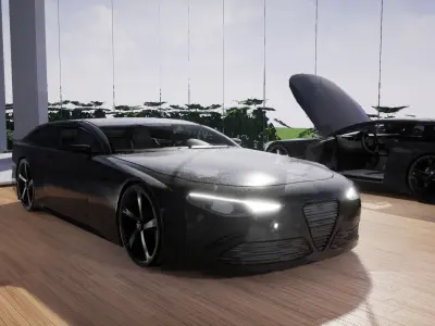 Generic Sports GT 2 Door Shooting Break Low-poly 3D model