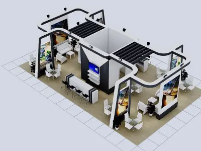 Exhibition Stand 1 3D model purchase