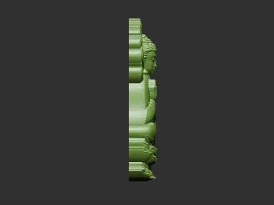 Buddha gold statue 3D print model