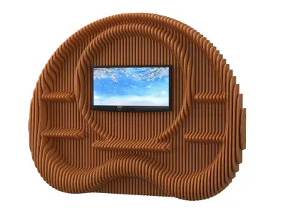 Parametric wall TV 3D model 10 3D model