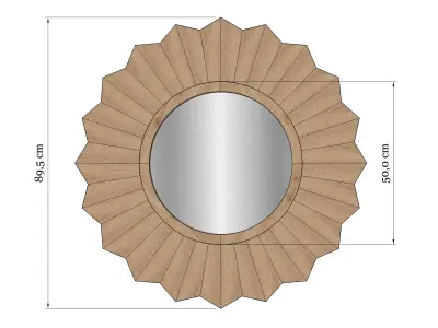 SUNBURST MIRROR 3D print model