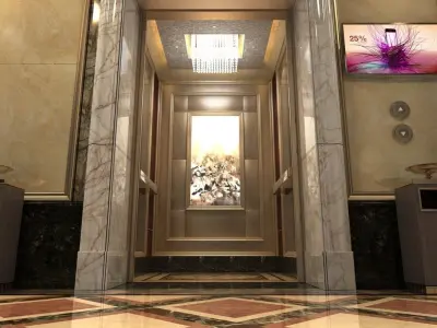 Elevator hall 3D model
