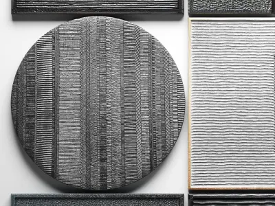 Collection Wood Wall Sculpture 3D model