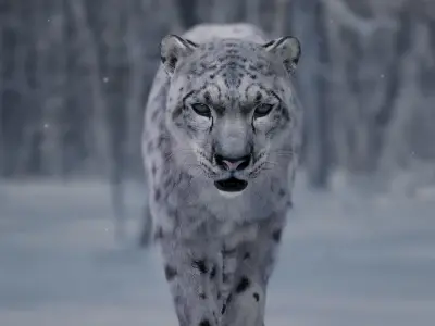 Snow Leopard 3D 3D model