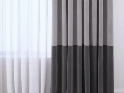 Set 108 Curtains 3D model